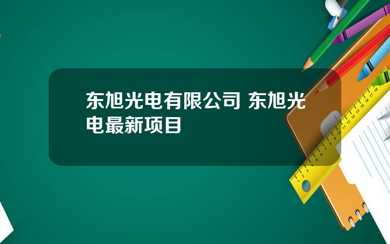 东旭光电有限公司 东旭光电最新项目